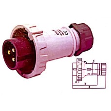 LVN0131 ปลั๊กตัวผู้กันน้ำ Current 16A DAKO
