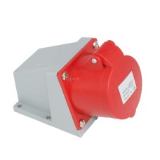 M322-5050 เพาเวอร์ปลั๊กเมียติดผนังร้อยสายเข้าด้านบน-ล่าง 16A3P+N+E-MARATHON