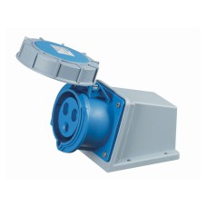 M322-5155 เพาเวอร์ปลั๊กเมียติดผนังร้อยสายเข้าด้านบน-ล่างชนิดกันน้ำ 32A 2P+E-MARATHON