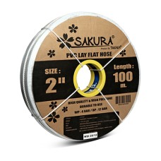 S311-1210 สายส่งน้ำผ้าใบพีวีซี  2"X100ม. SAKURA
