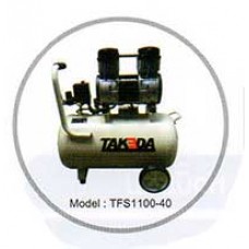 TFS1100-40 ปั๊มลมจากไต้หวัน ไม่ใช้น้ำมัน ชนิดเงียบ ปริมาณลม 203 L/min TAKEDA