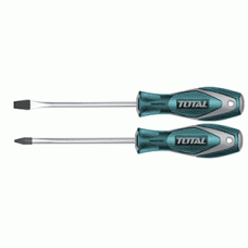 THT 250201  ไขควงด้ามยาง 2 ตัวชุด ขนาด 125mm  TOTAL