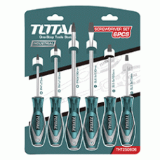 THT 250606  ไขควงด้ามยาง 6 ตัวชุด ขนาด 75mm-150mm  TOTAL