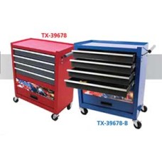 TX-39678  ตู้เครื่องมือรถเข็นมินิ 4 ลิ้นชัก 1 ตู้ สีแดง  TEXAS-BULL