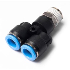 X022-XPX10-03 ข้อต่อ3ทางตัวYเกลียวนอก10 มม.X3/8" XCPC