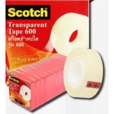 Z055-3280  เทปใส เทปพรีเมี่ยม รุ่น NO.600 ขนาด 12มม.x36หลา แกน 1" 3M