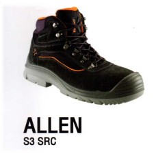 รองเท้านิรภัยแบบหุ้มข้อสีดำ ALLEN รุ่น S3 SRC Kapriol