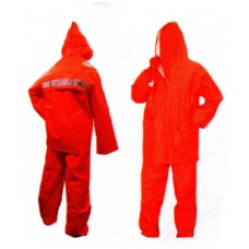 ZFMDRG02 ชุดกันฝน PVC สีส้ม แบบเสื้อ+กางเกง Rainwear