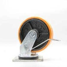 C131-PU0306B1/C131-PU0406B1 ลูกล้อโพลียูรีเทน แป้นหมุนพร้อมเบรคหนวดกุ้ง 80/100 mm CITYMAX