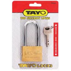 I03061 กุญแจคอยาว สีทอง [รุ่นแผง] L45mm TAYO