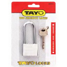 I03056 กุญแจคอยาว สีเงิน [รุ่นแผง] L50mm TAYO