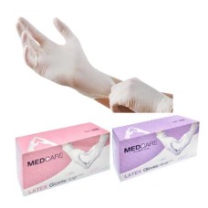 M621-0010 ถุงมือยางธรรมชาติลาเท็กซ์ ไม่มีแป้ง ไซส์ S MEDCARE