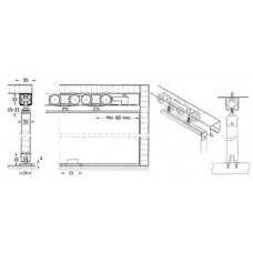 1AL47-3 คิ้วอลูมิเนียม Aluminium Tile Trim มือจับอลูมิเนียมโปร์ไฟล์ Aluminium Handle profile