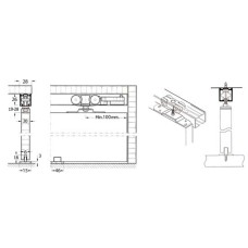1AL57-6 คิ้วอลูมิเนียม Aluminium Tile Trim มือจับอลูมิเนียมโปร์ไฟล์ Aluminium Handle profile