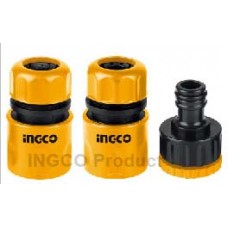 HHCS03122 ชุดข้อต่อสายยาง 3 ชิ้น (3pcs Hose quick connectors set) Ingco อิงโก้