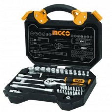HKTS14451 ชุดลูกบล็อค 1/4" 45 ชิ้น (45 Pcs 1/4" socket set) Ingco อิงโก้