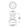 PJ01-04-BL ฝาปิดท่อกลม 1/2 นิ้ว ฝาปิดท่อกลม Cover Cap for Tube