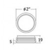 PJ01-20-BL ฝาปิดท่อกลม 2 นิ้ว ฝาปิดท่อกลม Cover Cap for Tube