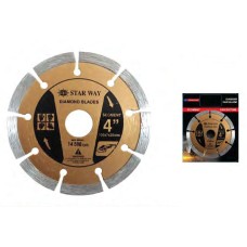 F07001 ใบเพชรตัดคอนกรีต สีทอง 9 ร่อง [รุ่นแผง] 4" STARWAY