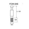 FCW-24 แกนเกือกม้ารุ่นหุ้มพลาสติกแบบหมุนได้ CONNECTING BOLT อุปกรณ์น็อคดาวน์ Knock Down