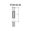 FCW-34 แกนเกือกม้ารุ่นหุ้มพลาสติกแบบหมุนได้ CONNECTING BOLT อุปกรณ์น็อคดาวน์ Knock Down