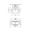 SMC-50W กันชนก้ามปูสามเหลี่ยมล้อยื่น (รุ่นบาง) ROLLER CATCH กันชนแม่เหล็ก MAGNET LATCH 