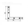 SL-003 เหล็กตัว แอล L-SHAPE STEEL CONNECTOR เหล็กต่อไม้ STEEL CONNECTOR