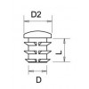 CR-200 ฝาปิดท่อกลมรุ่นหน้ามน CAP FOR ROUNF PIPE อุปกรณ์ขารองท่อ PIPE FITTING