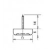 THH-28 พลาสติกพร้อมตะปูรองสักหลาด NYLON NAIL GLIDES ฐานและขารองเฟอร์นิเจอร์ BASE