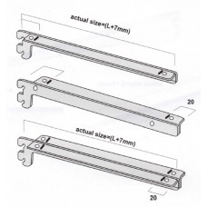 SCC-120 แขนรับชั้นไม้รุ่นสองเขี้ยว WOOD SHELVES อุปกรณ์ชั้นวางสินค้า STORE ELEMENT 