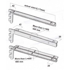 SCC3-140 แขนรับชั้นไม้รุ่นสามเขี้ยว WOOD SHELVES อุปกรณ์ชั้นวางสินค้า STORE ELEMENT 