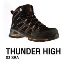 รองเท้านิรภัยแบบหุ้มข้อ สีดำ THUNDER HIGH รุ่น S3 SRA Kapriol