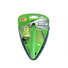 Z057-0055 แผ่นใยขัดพร้อมด้ามจับหัวจรวด สีเขียว 3M