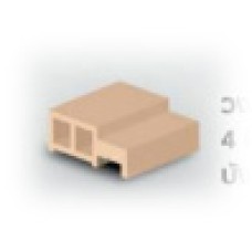 Polywood โพลีวูด วงกบไม้สังเคราะห์ 4 นิ้ว เหลี่ยม บังใบ 43 80 cm.