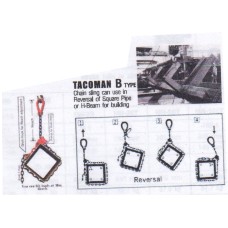 P-20B โซ่ยก2.0 tonsพร้อมตะขอเลื่อนได้ รุ่น B (ญี่ปุ่น)สำหรับยกหรือพลิกแท่งเหล็กสี่เหลี่ยม ทาโคแมน TACOMAN