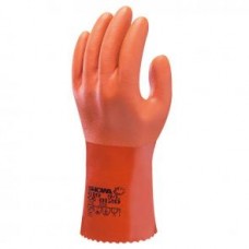 SWA610 ถุงมือป้องกันสารเคมี เคลือบยางสีส้ม  SHOWA โชว่า 