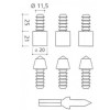 RB03-Hinge Reinforcement Bolts อุปกรณ์เสริม อุปกรณ์ประตู Veco วีโก้