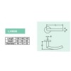 LH606 Modern Stainless Steel Handle for Mortise Lock มือจับสำหรับมอร์ทิสล็อค Veco วีโก้