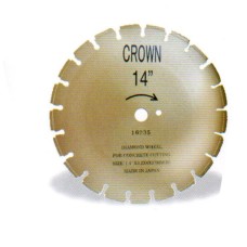 ใบเพชรตัดคอนกรีต ชนิดร่อง ขนาด 14" CROWN
