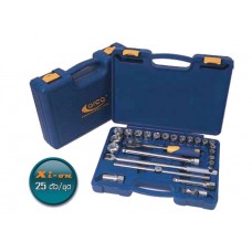 900152-40255 Socket Set  ชุดลูกบ๊อกซ์1/2"  12 เหลี่ยม 25ตัว/ชุด อาก้า ARCA