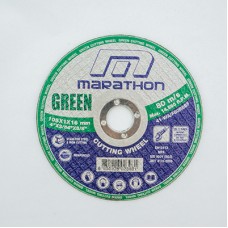 แผ่นตัดเหล็ก4"X1 มิล(บางพิเศษ)สีเขียว MARATHON มาราธอน