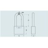PDL-PDL55  Long nose brass Padlock กุญแจคล้อง VECOวีโก้