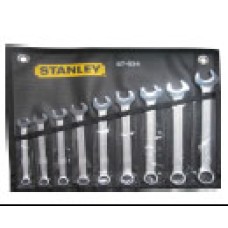 87-033-1 ประแจแหวนข้าง-ปากตายข้าง 9ตัว/ชุด Stanley