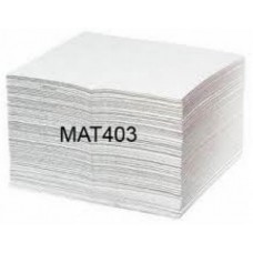 MAT403 38CMX51CM. 100 PADS อุปกรณ์ดูดซับของเหลว สีขาว ใช้ดูดซับน้ำมัน ไม่ดูดซับน้ำ  NEWPIG