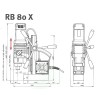 RB 80X  ALFRA  สว่านแท่นแม่เหล็ก