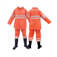 RS-01  ชุดกันฝนแบบเสื้อและกางเกง สีส้ม