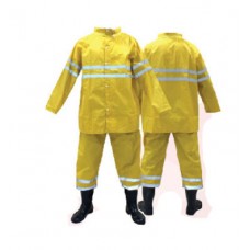 RS-02  ชุดกันฝนแบบเสื้อและกางเกง สีเหลือง