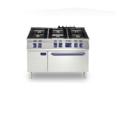 6 BURNERS WITH OVEN  เตา6หัวเตาพร้อมเตาอบ   - ตราเพชร