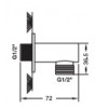 485.60.010 ข้อต่อสายฝักบัว วัสดุทองเหลืองสีโครมเงา ยี่ห้อเฮเฟเล่ Hafele