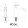 F50-L ก็อกอ่างล้างหน้าเดี่ยว MODONA รุ่น  Lever ก้านปัด